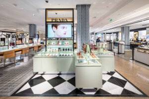 Prada Beauty counter at the Samaritaine, Paris